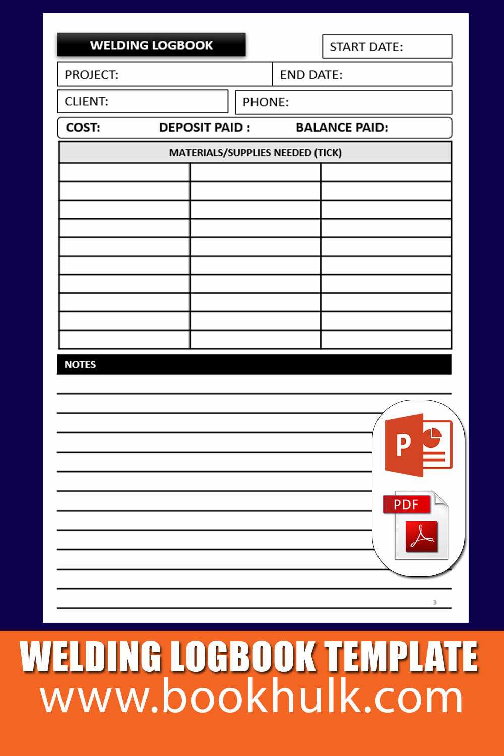 Welding Log Sheet PDF